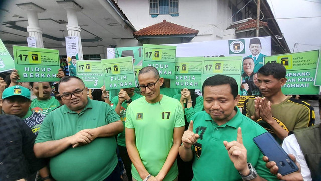 Ketua Bappilu PPP, Sandiaga Uno, di Lapangan Islamic Center, Kabupaten Sumedang pada Minggu (28/1). Foto: Dok. Istimewa