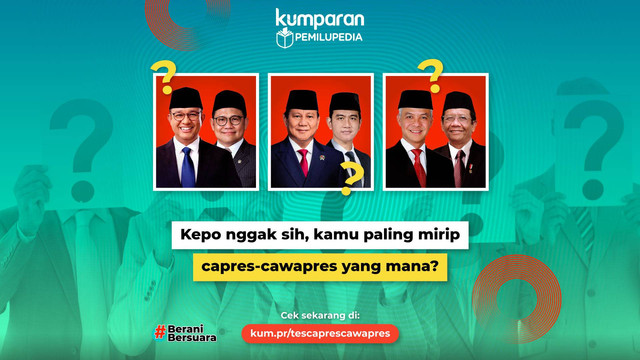 kumparan Pemilupedia, kamu paling mirip capres cawapres mana? Foto: kumparan