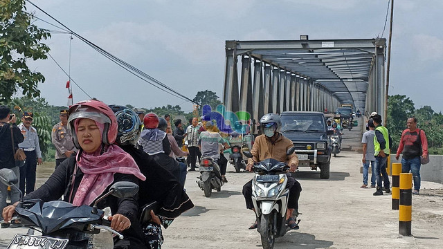 Kondisi Jembatan Glendeng setelah direkonstruksi dan kembali dibuka untuk umum. Selasa (01/02/2024) (Aset: Istimewa)
