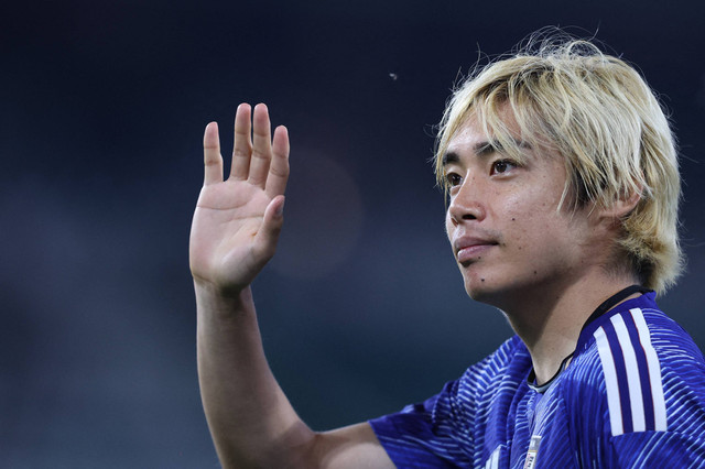 Gelandang Jepang Junya Ito pada 9 September 2023.  Foto: Ronny Hartman/AFP