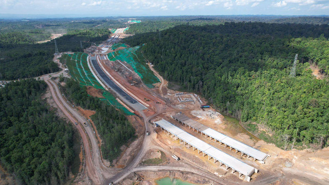 Salah satu proyek WIKA di Ibu Kota Nusantara (IKN), Jalan Tol IKN KKT Kariangau-Sp Tempadung. Foto: dok. WIKA