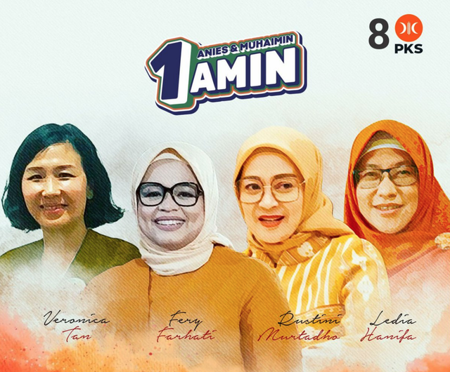 Kiri-kanan: Veronica Tan, Fery Farhati, Rustini Murtadho, Ledia Hanifa Foto: Twitter/@FPKSDPRRI