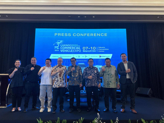 Gabungan Industri Kendaraan Bermotor Indonesia (Gaikindo) akan kembali hadirkan pameran business to business khusus kendaraan komersial, Gaikindo Indonesia International Commercial Vehicle Expo (GIICOMVEC) 2024, 7-10 Maret di JCC, Senayan. Foto: Gaikindo