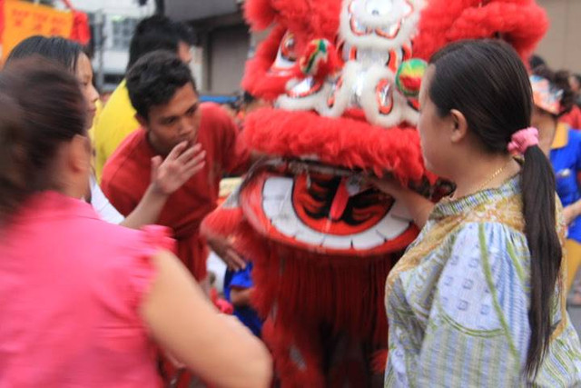 Perayaan Imlek dan penampilan Barongsai (dokpri)