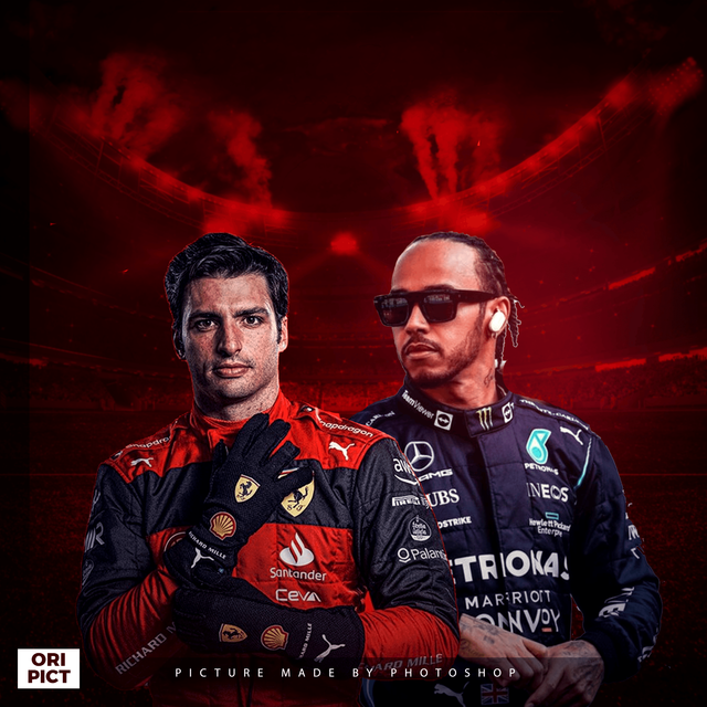 Carlos Sainz Jr. (kiri) melalui musim terakhir pembuktian, Lewis Hamilton (kanan) menuju masa depan yang berbahaya. Sumber: pribadi