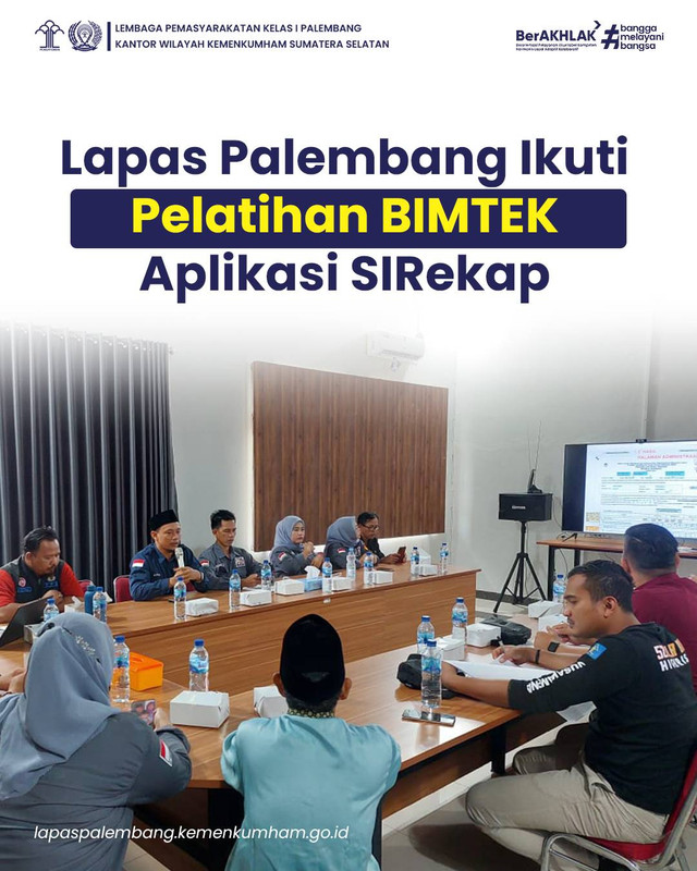 Lapas Kelas I Palembang Ikuti Pelatihan Bimtek Sirekap
