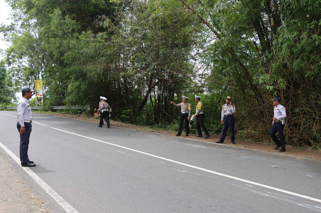 Ilustrasi kawasan Bukit Bego, Jalan Imogiri-Dlingo, Kabupaten Bantul, Jumat (9/2/2024). Foto: Polres Bantul