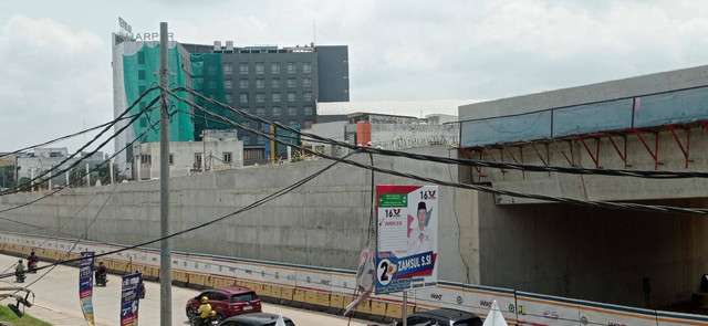 Pembangunan Flyover Sekip Palembang, Foto : Abdul Toriq/Urban Id