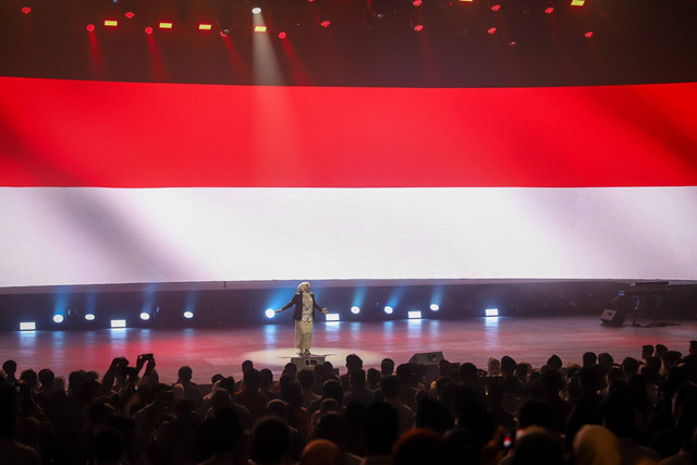 Kementerian Agama (Kemenag) menggelar Doa Bersama untuk Pemilu Damai yang bertajuk PEMILOVE di JIEXPO Convention Centre and Theatre, Jakarta Utara, Senin (12/2/2024). Foto: Iqbal Firdaus/kumparan