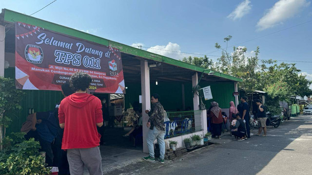 TPS 011 Ganjuran, Condongcatur, tempat Duta Sheila on 7 akan mencoblos. Foto: Widi RH Pradana/Pandangan Jogja