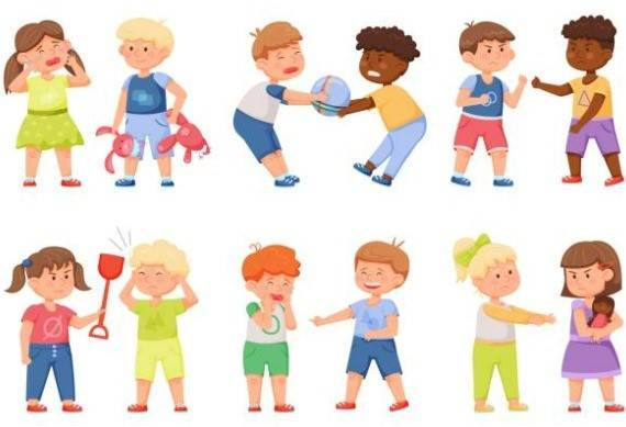 https://www.istockphoto.com/id/vektor/anak-perilaku-buruk-anak-anak-berebut-mainan-mendorong-gatal-lainnya-saudara-gm1326048747-410874051?phrase=bullying+in+preschool&searchscope=image%2Cfilm