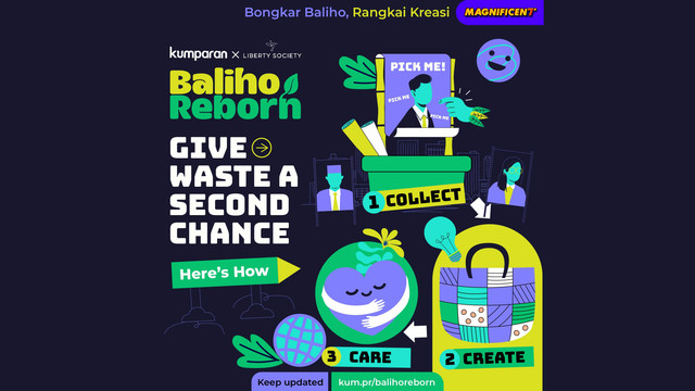 Baliho Reborn , Give Waste A Second Change. Foto: Dok. kumparan