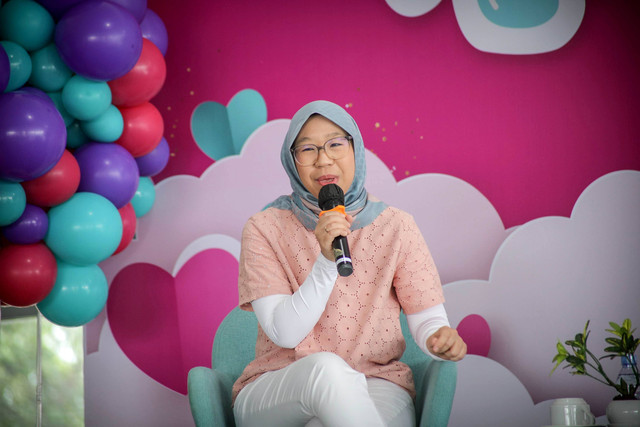 Psikolog Pendidikan sekaligus Co Founder Rumah Dandelion, Orissa Anggita Rinjani, dalam acara kumparanMOM Playdate Februari 2024, di The Park Pejaten Mall, Sabtu (17/2/2024). Foto: Jamal Ramadhan/kumparan
