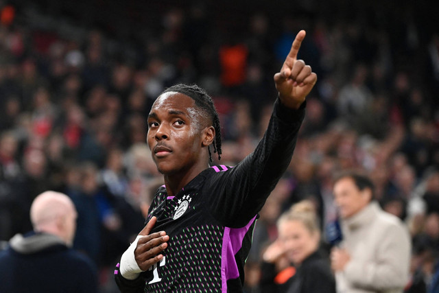 Pemain Bayern Muenchen, Mathys Tel. Foto: Sergei GAPON / AFP