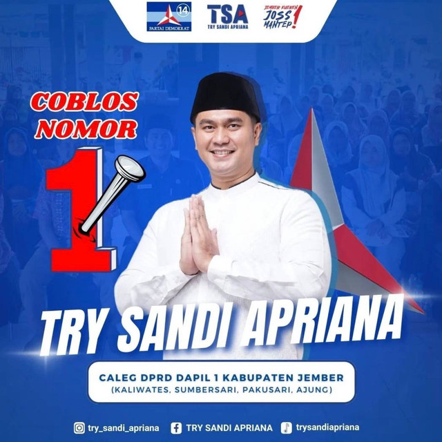 Try Sandi. Dok: Instagram @try_sandi_apriana