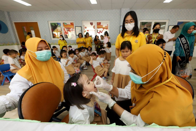 Pelaksanaan Sub PIN Polio putaran kedua di Surabaya. Foto: Diskominfo Surabaya