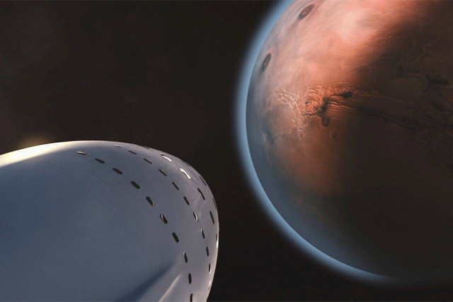 Berapa waktu yang dibutuhkan cahaya untuk menempuh jarak dari bumi ke mars. Foto hanya ilustrasi, bukan yang sebenarnya. Sumber: Pexels/SpaceX