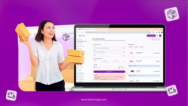 Ilustrasi cek ongkir pedagang online. Foto: Dok. Istimewa