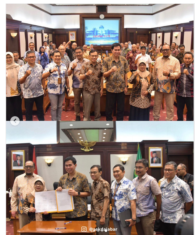 Rapat Pleno Forum Penataan Ruang (FPR) Daerah Provinsi Jawa Barat RTRW Kota Banjar Tahun 2024-2044, Jumat (2/2/2024). Foto: instagram/sekdajabar