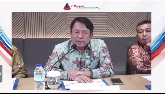 Direktur Utama PT Humpuss Internasional Tbk (HUMI) Tirta Hidayat dalam paparan publik insidentil virtual, Senin (26/2/2024). Foto: Dok. Istimewa