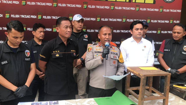 Jumpa pers pengungkapan kasus pembunuhan di Polsek Tanjung Priok, Jakarta Utara. Foto: Dok. Istimewa