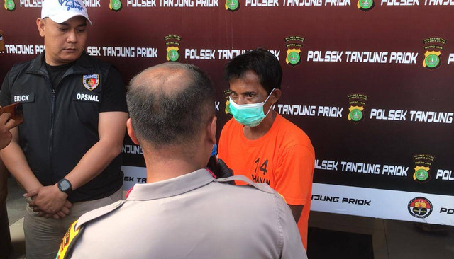Tersangka pembunuhan keponakan sendiri di Tanjung Priok. Foto: Dok. Istimewa
