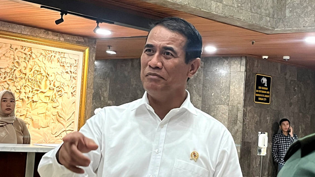 Menteri Pertanian (Mentan) Andi Amran Sulaiman di Kantor Kementan pada Selasa (27/2/2024). Foto: Widya Islamiati/kumparan