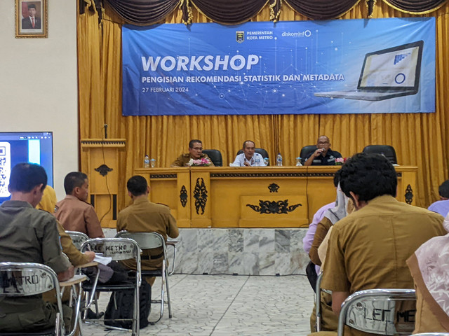 Sesi workshop Metadata dan Rekomendasi Statistik di Lec. Kartika, Metro, Selasa 27/2/2024. (Dok: Istimewa).
