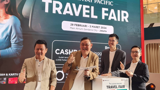 Cathay Travel Fair 2024 resmi digelar di Main Aitrium Gandaria City, Jakarta, Kamis (29/2/2024). Foto: Andari Novianti/kumparan