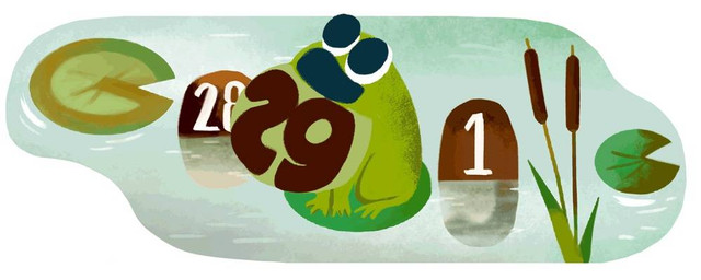 Google Doodle tanggal kabisat 29 Februari 2024 Foto: Google