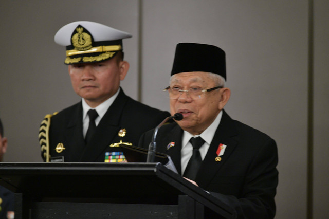 Wakil Presiden Ma'ruf Amin menghadiri Business Forum with Halal Industry, di Jade Room, Hotel Cordis, Auckland, Selandia Baru. Foto: Dok. BPMI Setwapres