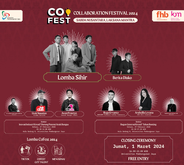 Sumber: Instagram @cofest.upj