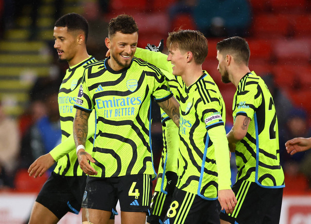 Sheffield United vs Arsenal dalam laga pekan ke-27 Liga Inggris 2023/24 di Stadion Bramall Lane pada Selasa (5/3) dini hari WIB. Foto: REUTERS/Carl Recine