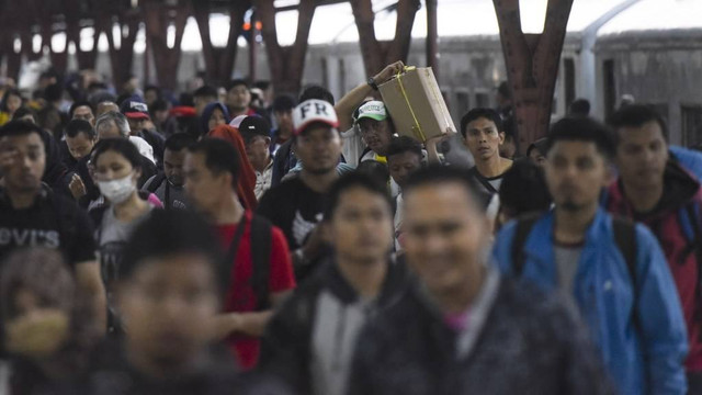 Ilustrasi mudik. Foto: Antara/Hafidz Mubarak A