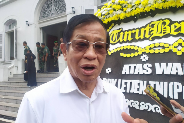 Ketua Persatuan Purnawirawan dan Warakawuri TNI dan Polri (Pepabri), Letjen (Purn) Agum Gumelar, di Kodam III/Siliwangi pada Selasa (5/3/2024). Foto: Rachmadi Rasyad/kumparan