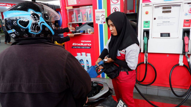 Acara MyPertamina Tebar Hadiah 2024 di SPBU COCO Pertamina Fatmawati, Jakarta, Rabu (6/3/2024). Foto: Aditya Pratama Niagara/kumparan