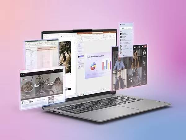 Ilustrasi laptop Lenovo dengan keyboard numerik. Foto: Lenovo 