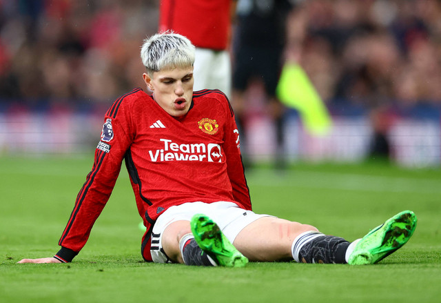 Pemain Manchester United (MU), Alejandro Garnacho. Foto: REUTERS/Carl Recine