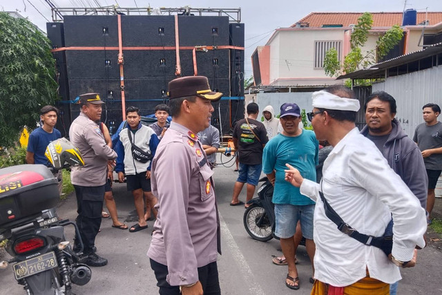Penampakan sound Horeq yang dibongkar untuk pengerupukan di Kota Denpasar Foto: Dok. Polresta Denpasar