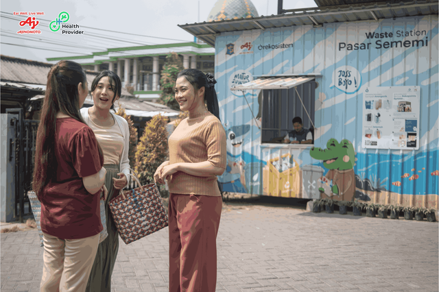 Waste Station Pasar Sememi hasil kerja sama Ajinomoto dan Rekosistem. Foto: Dok. Ajinomoto