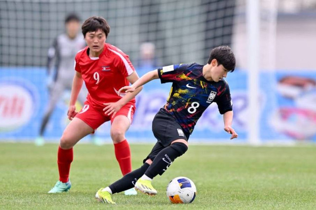 Pertandingan Korea Utara vs Korea Selatan di Piala Asia Wanita U-20 2024. Foto: AFC
