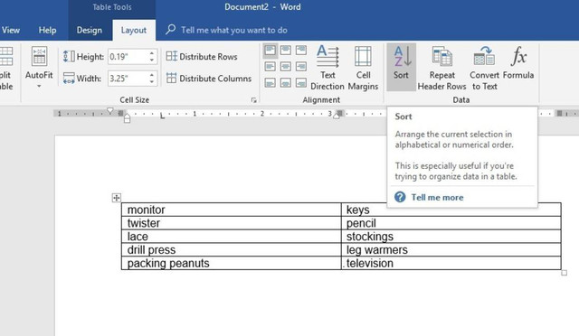 Ilustrasi cara mengurutkan abjad di Word dengan fitur sort. Foto: LifeWear