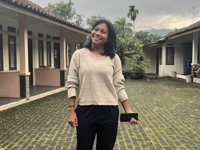 Gea Yumanda, pemain sepak bola wanita PON Jawa Barat. Foto: Aji Nugrahanto/kumparanBOLANITA
