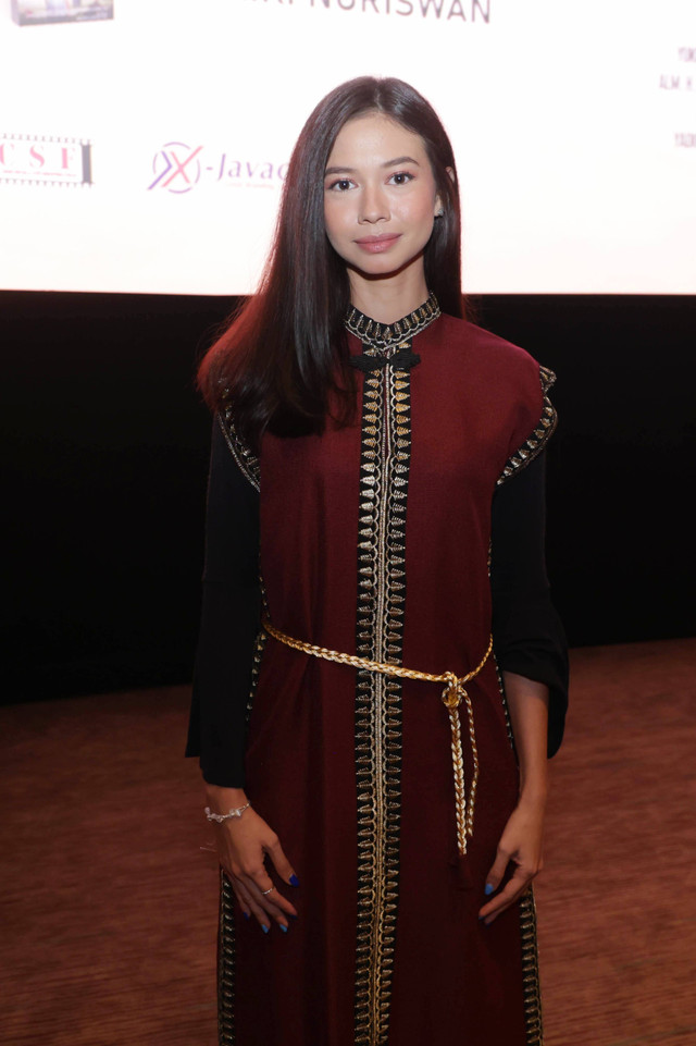 Artis Yuki Kato saat hadir di konferensi pers dan gala premier film Dua Surga Dalam Cintaku di Bintaro Xchange, Tangerang Selatan, Senin, (18/3/2024). Foto: Agus Apriyanto