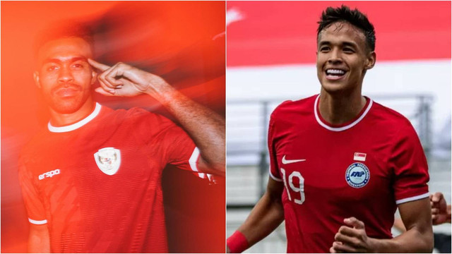 Kolase jersi Timnas Indonesia terbaru dan Singapura. Foto: Instagram/@erspo.official dan X/@ananda_dejong