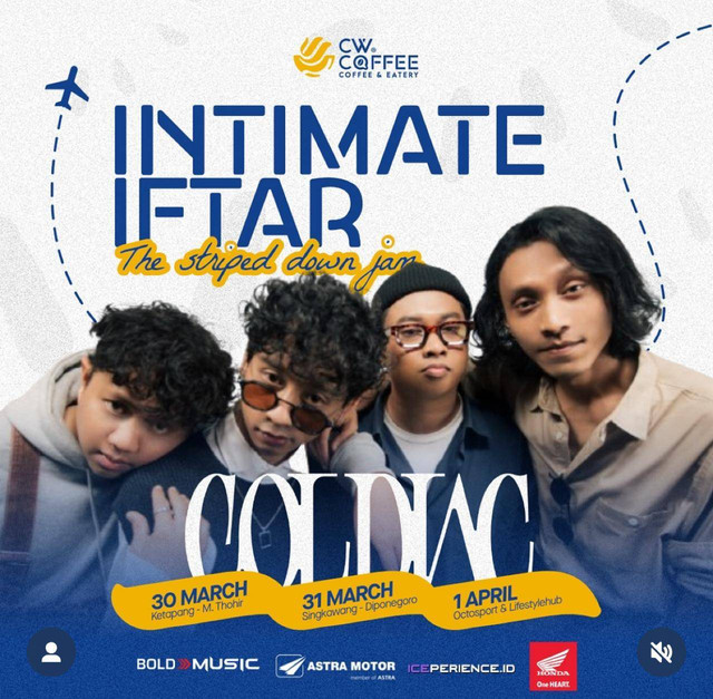 Intimate Iftar bareng Coldiac di CW Coffee. Foto: Instagram @cwcoffee.id