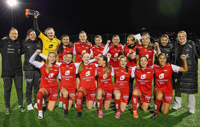 Tim asal Norwegia, SK Brann. Foto: Aset: Instagram/@brannkvinner