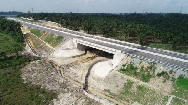 Penampakan terowongan gajah ruas tol Pekanbaru-Dumai. Foto: Hutama Karya