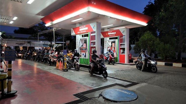 Situasi SPBU di Tuban yang terpantau kondusif. Foto: Dok. Pertamina