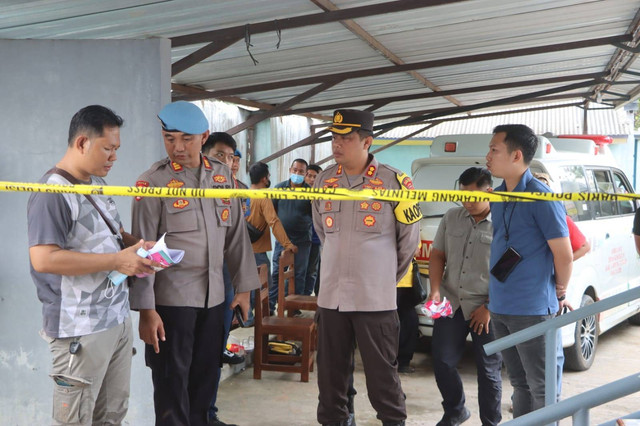 TKP penemuan mayat anggota Polres Lampung Tengah di salah satu penginapan di Kampung Setia Bakti, Kecamatan Seputih Banyak, Lampung Tengah. | Foto: Dok Polres Lampung Tengah